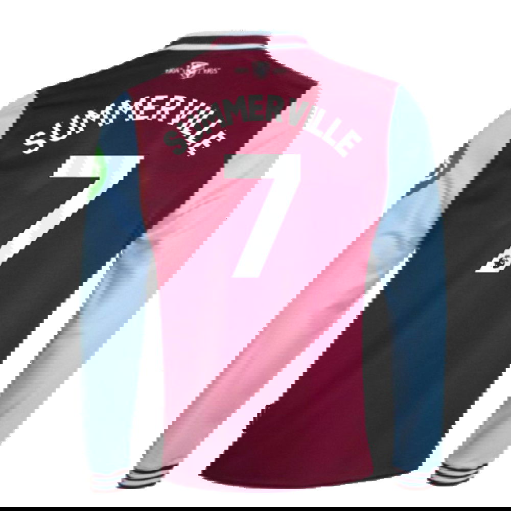2024-2025 West Ham Long Sleeve Home Shirt (Kids) (Summerville 7)