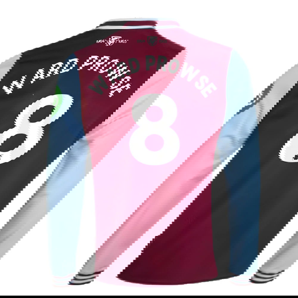 2024-2025 West Ham Long Sleeve Home Shirt (Kids) (Ward Prowse 8)