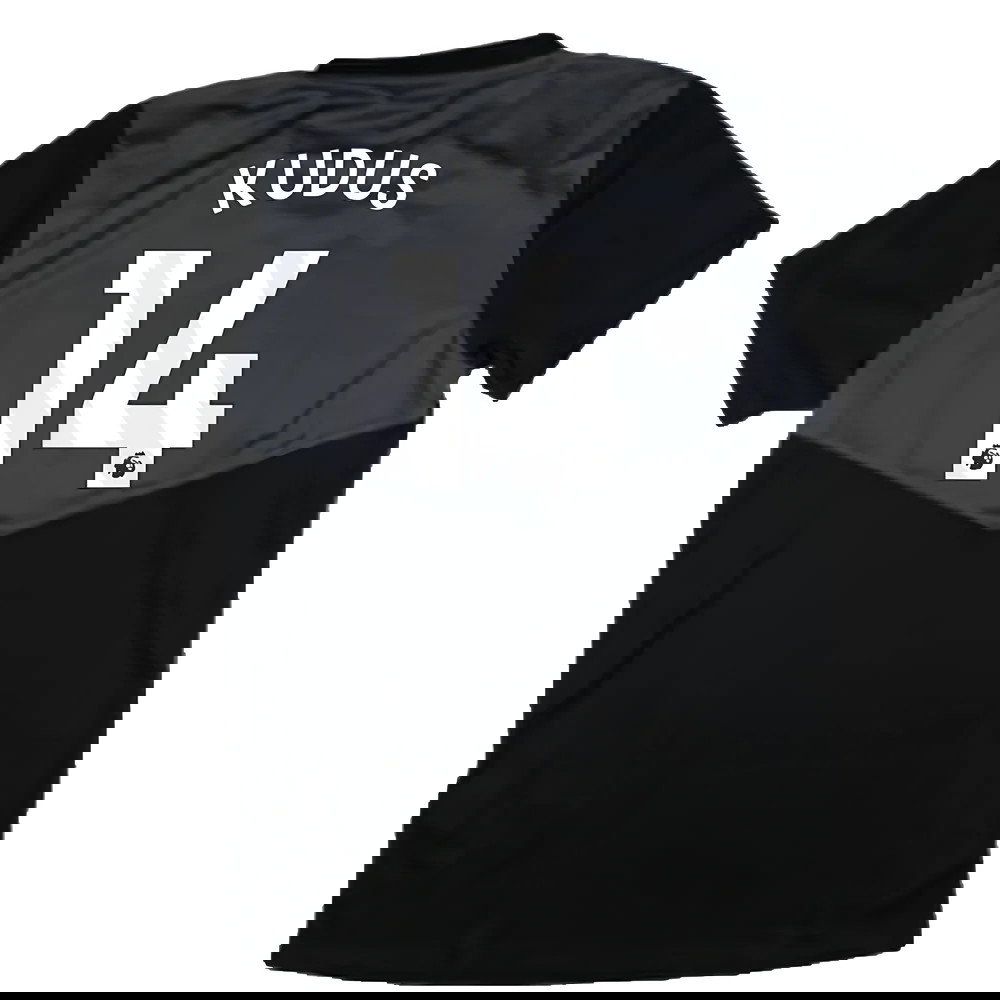 2024-2025 West Ham Training Jersey (Black) - Kids (Kudus 14)