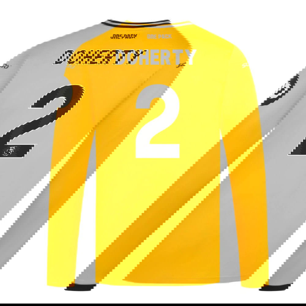 2024-2025 Wolves Long Sleeve Home Shirt (Doherty 2)