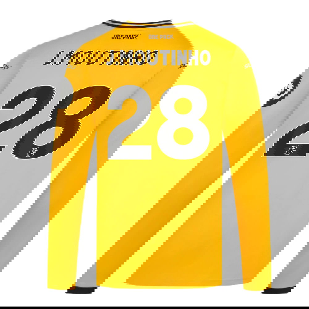 2024-2025 Wolves Long Sleeve Home Shirt (J.Moutinho 28)