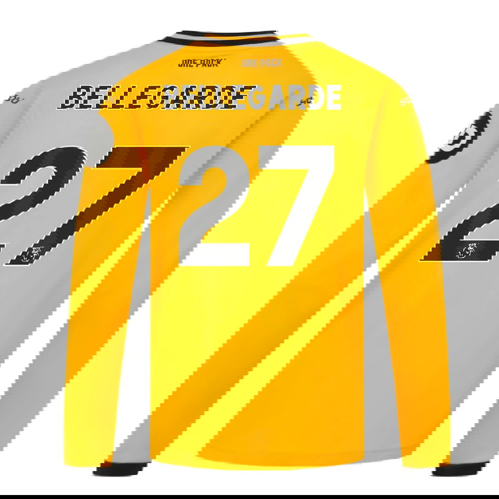 2024-2025 Wolves Long Sleeve Home Shirt (Kids) (Bellegarde 27)