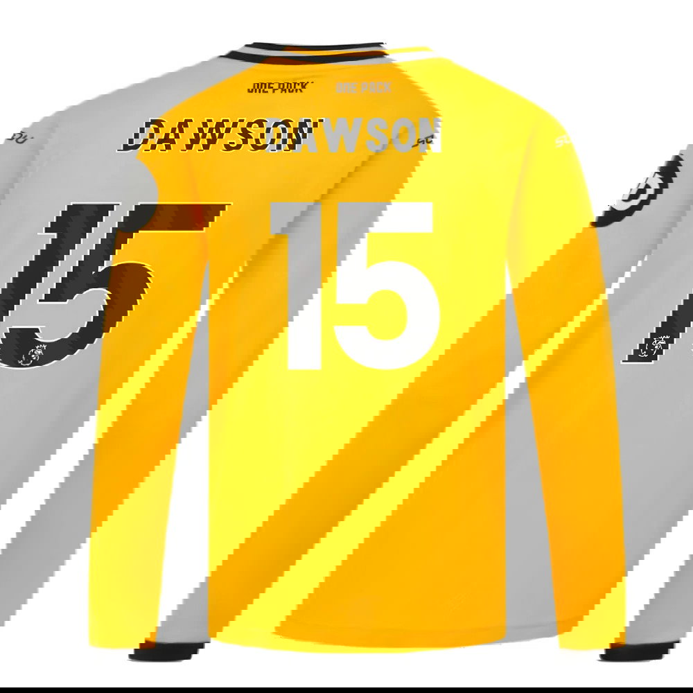 2024-2025 Wolves Long Sleeve Home Shirt (Kids) (Dawson 15)