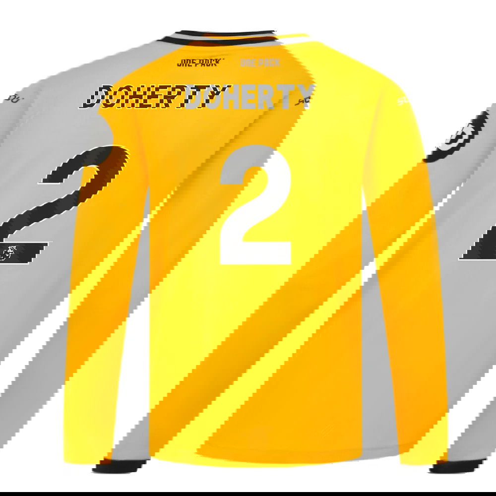 2024-2025 Wolves Long Sleeve Home Shirt (Kids) (Doherty 2)