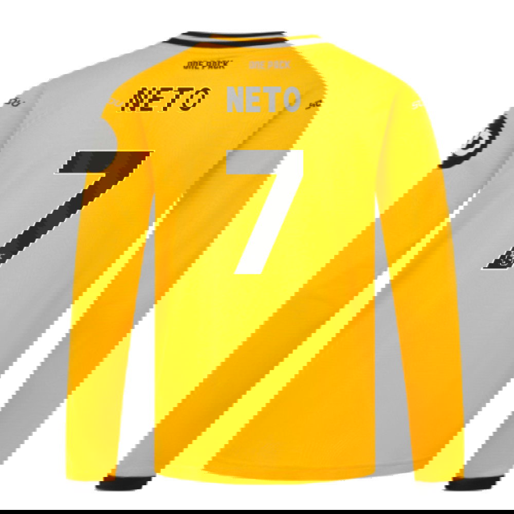2024-2025 Wolves Long Sleeve Home Shirt (Kids) (Neto 7)