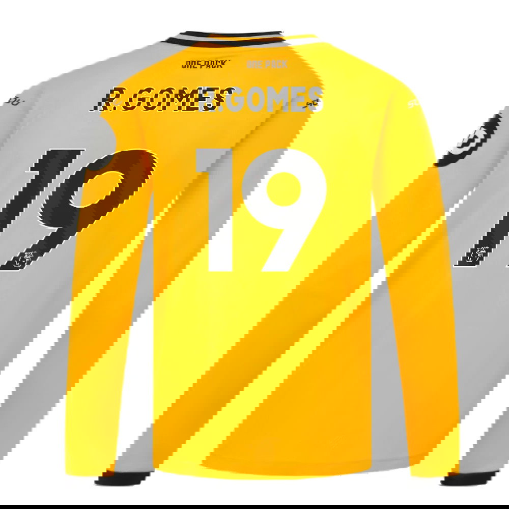 2024-2025 Wolves Long Sleeve Home Shirt (Kids) (R.Gomes 19)