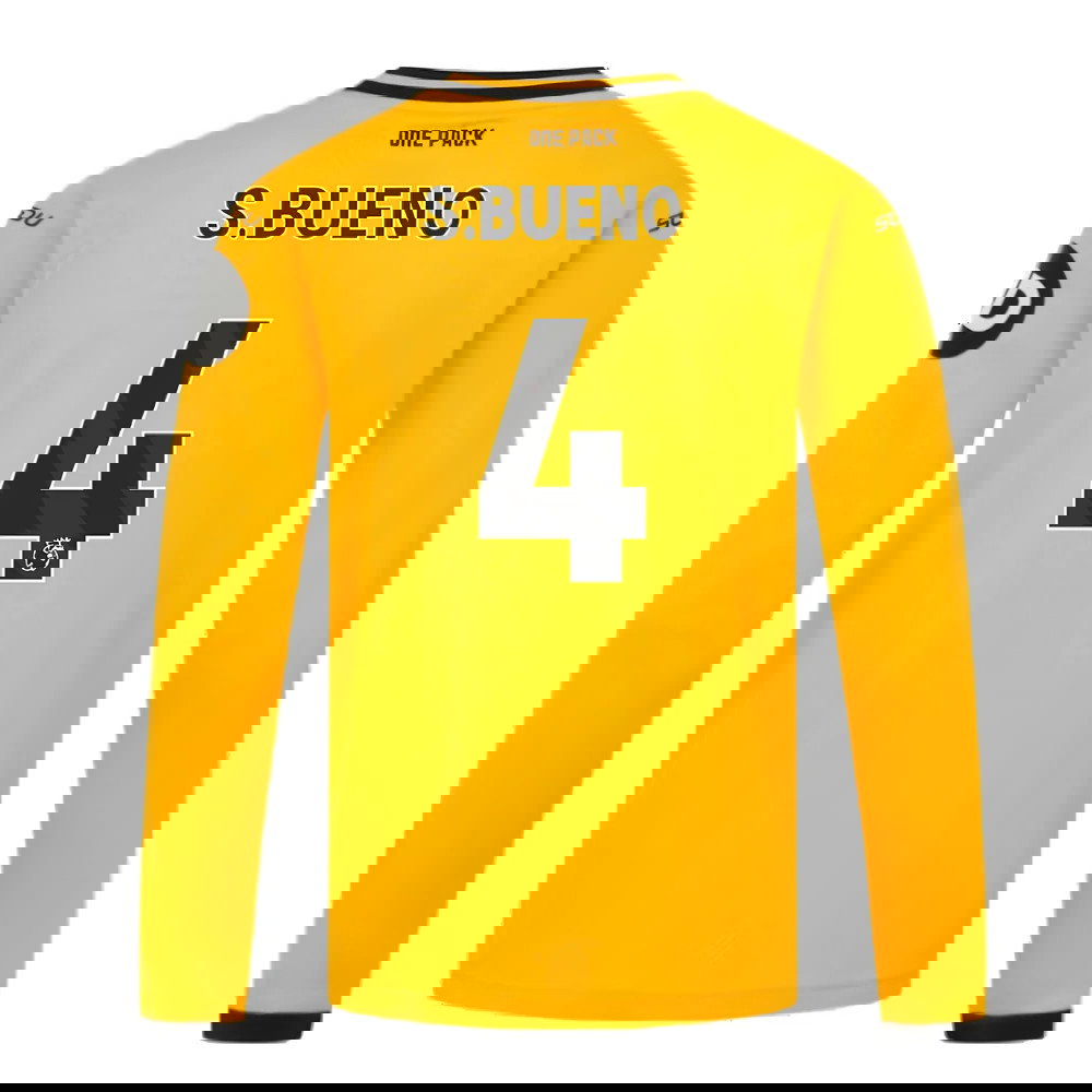 2024-2025 Wolves Long Sleeve Home Shirt (Kids) (S.Bueno 4)