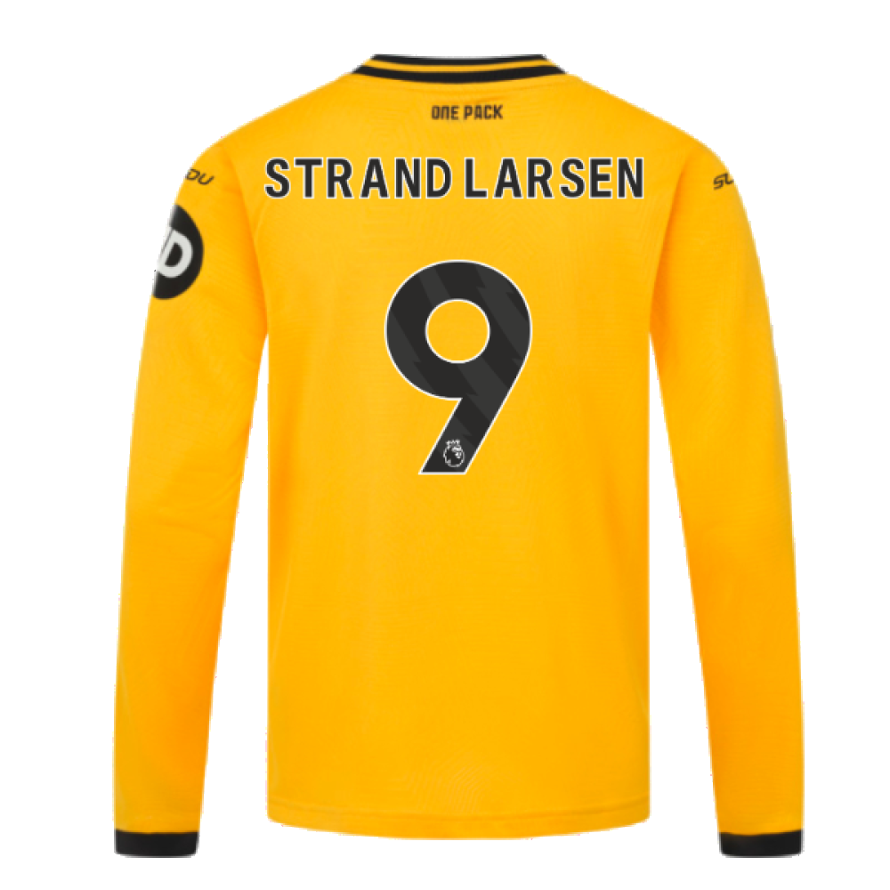 2024-2025 Wolves Long Sleeve Home Shirt (Kids) (Strand Larsen 9)
