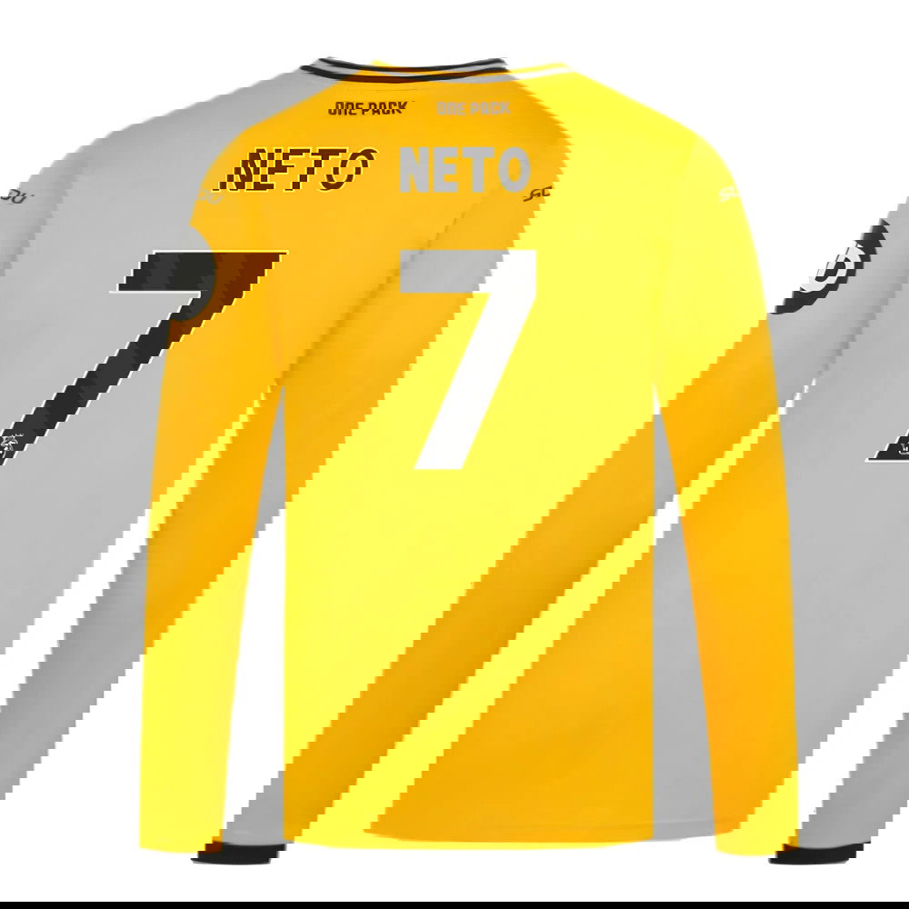 2024-2025 Wolves Long Sleeve Home Shirt (Neto 7)