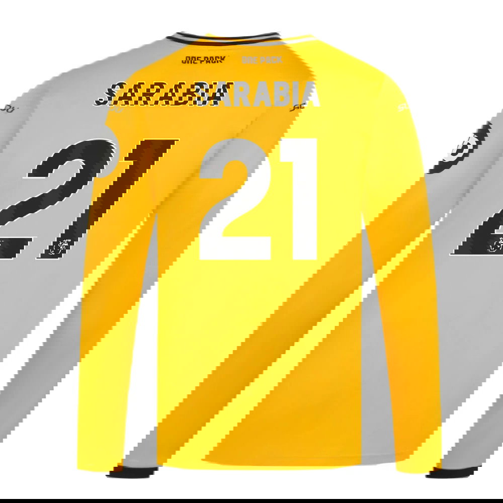 2024-2025 Wolves Long Sleeve Home Shirt (Sarabia 21)
