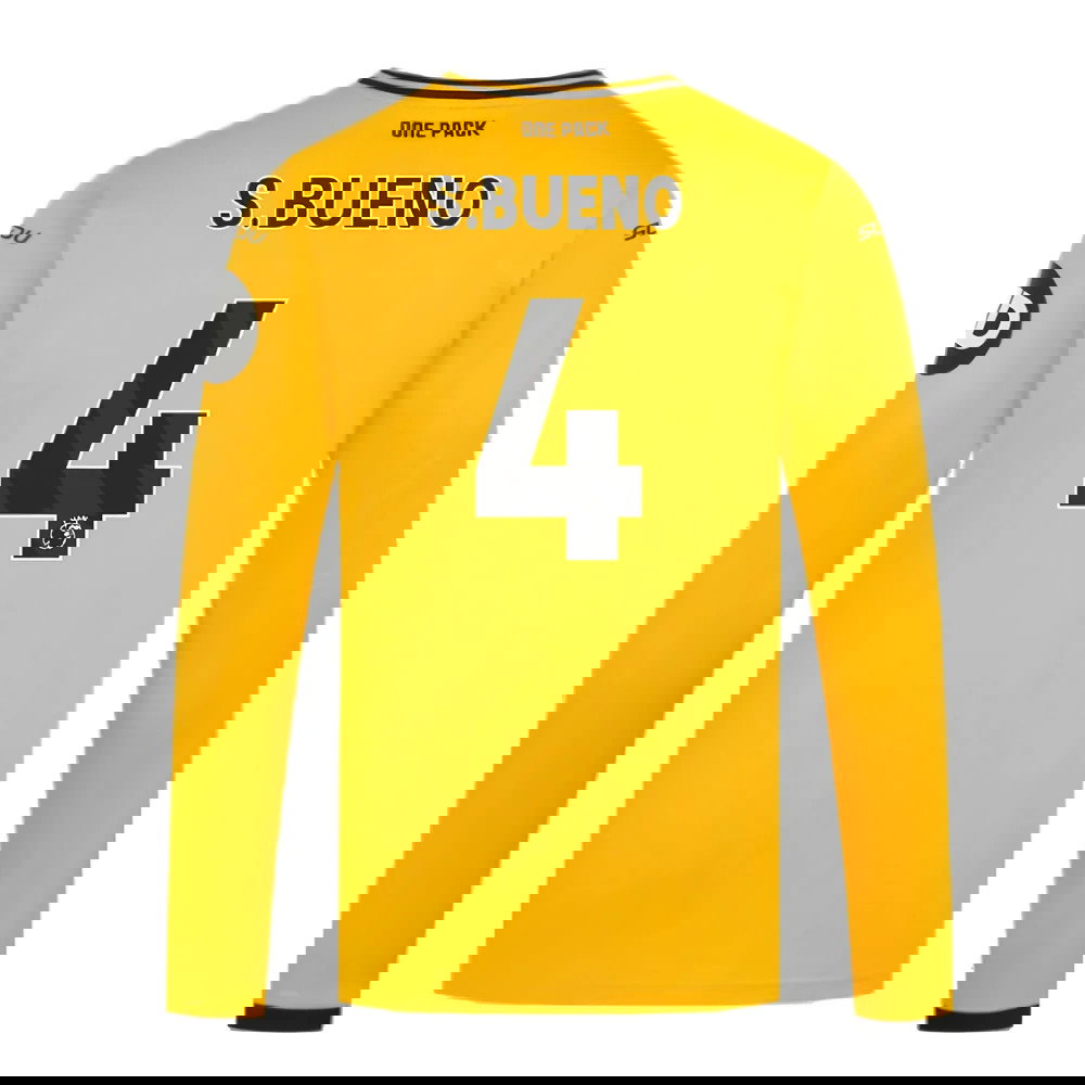 2024-2025 Wolves Long Sleeve Home Shirt (S.Bueno 4)