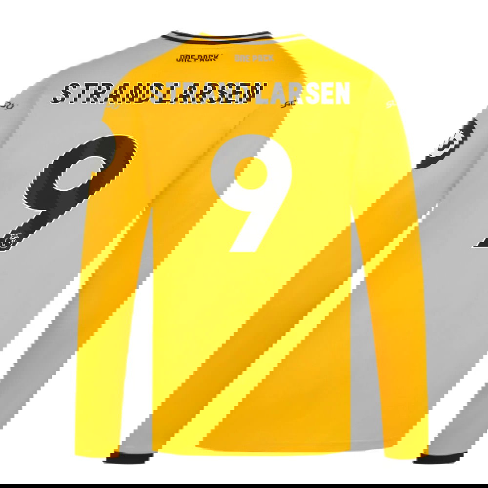 2024-2025 Wolves Long Sleeve Home Shirt (Strand Larsen 9)