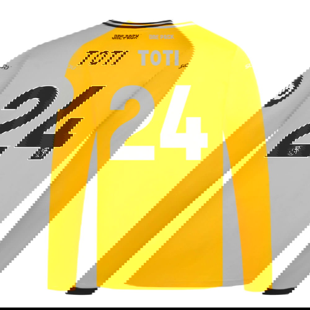 2024-2025 Wolves Long Sleeve Home Shirt (Toti 24)
