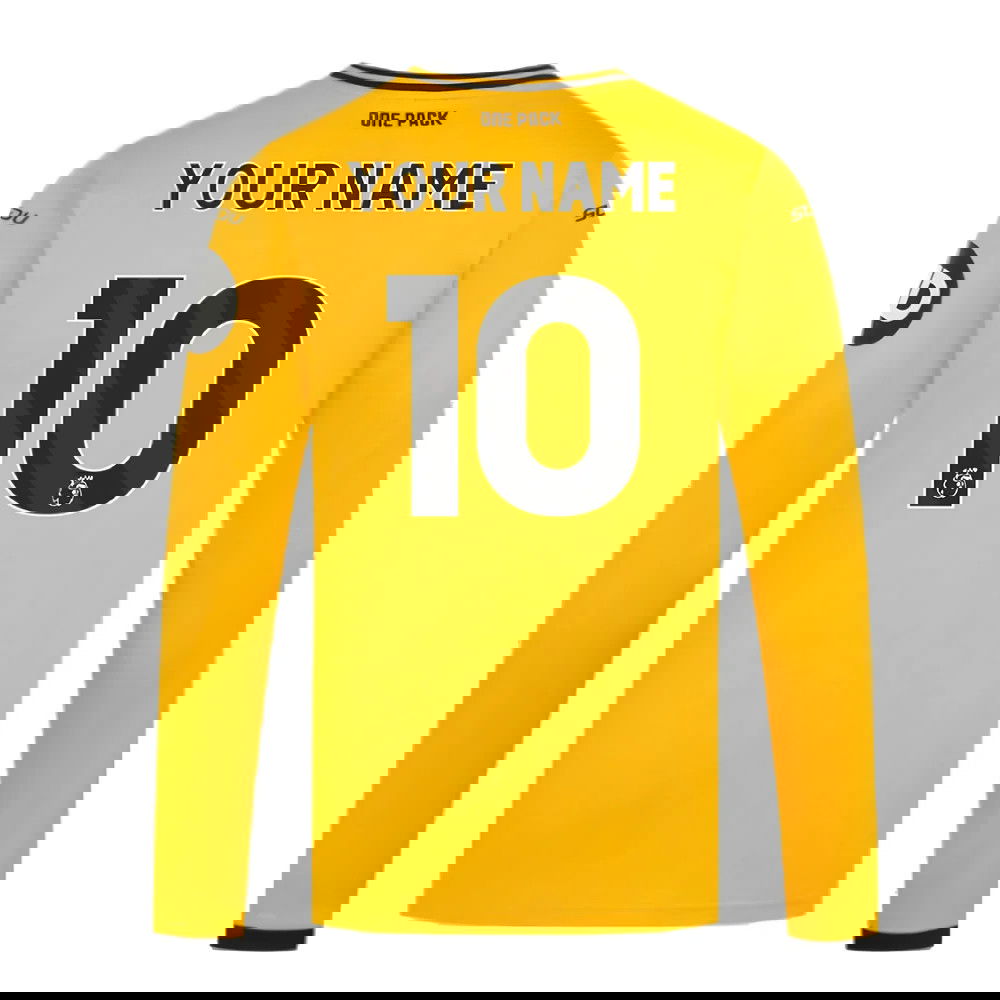 2024-2025 Wolves Long Sleeve Home Shirt (Your Name)