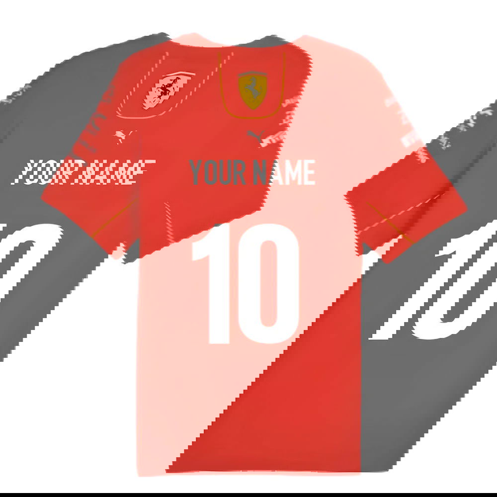 2024 Scuderia Ferrari Team T-Shirt (Red) (Your Name)