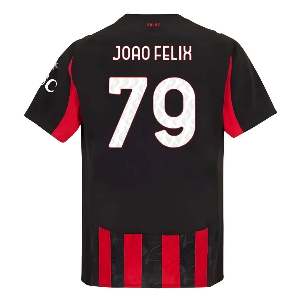 2025-2026 AC Milan Authentic Home Shirt (Joao Felix 79)