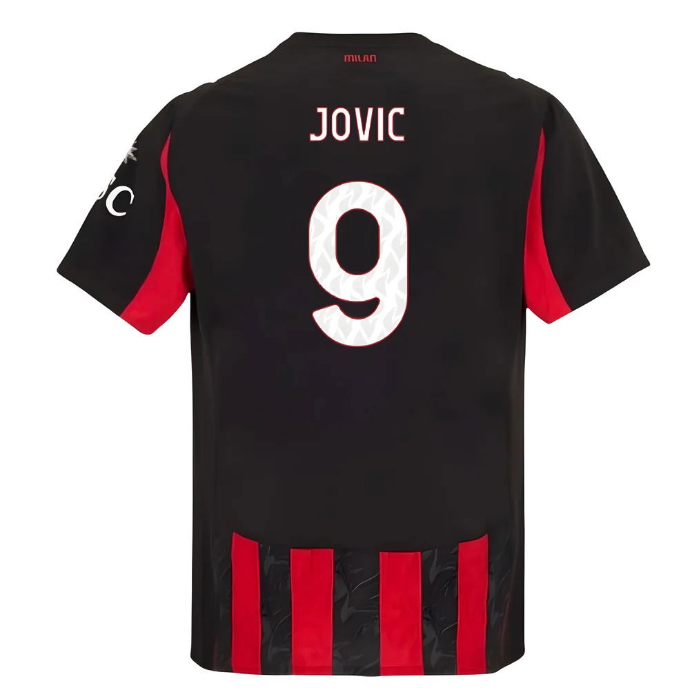 2025-2026 AC Milan Authentic Home Shirt (Jovic 9)