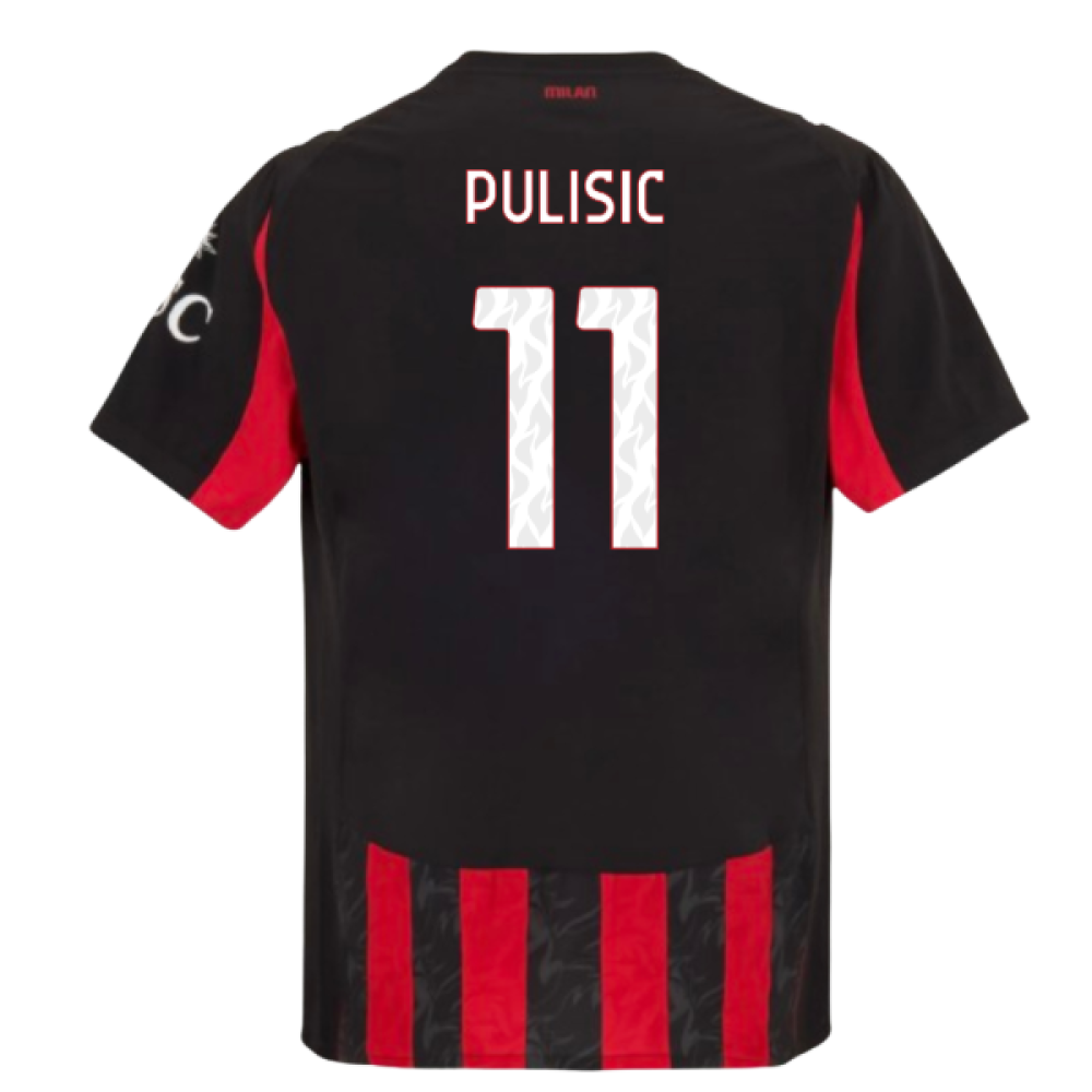 2025-2026 AC Milan Authentic Home Shirt (Pulisic 11)