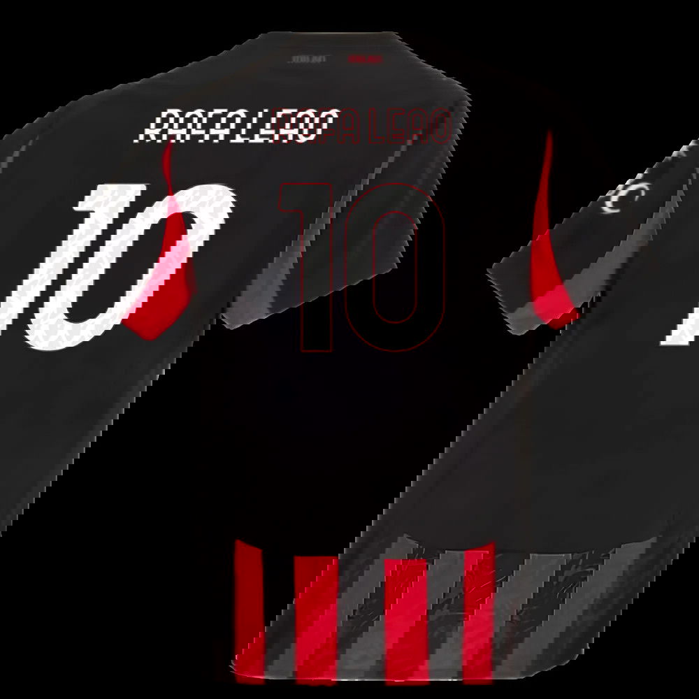 2025-2026 AC Milan Authentic Home Shirt (Rafa Leao 10)