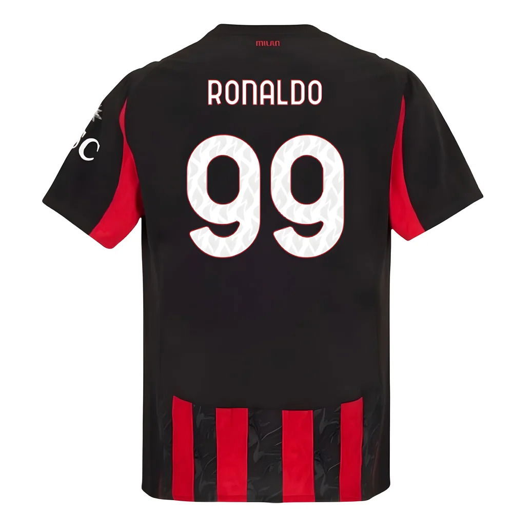 2025-2026 AC Milan Authentic Home Shirt (Ronaldo 99)