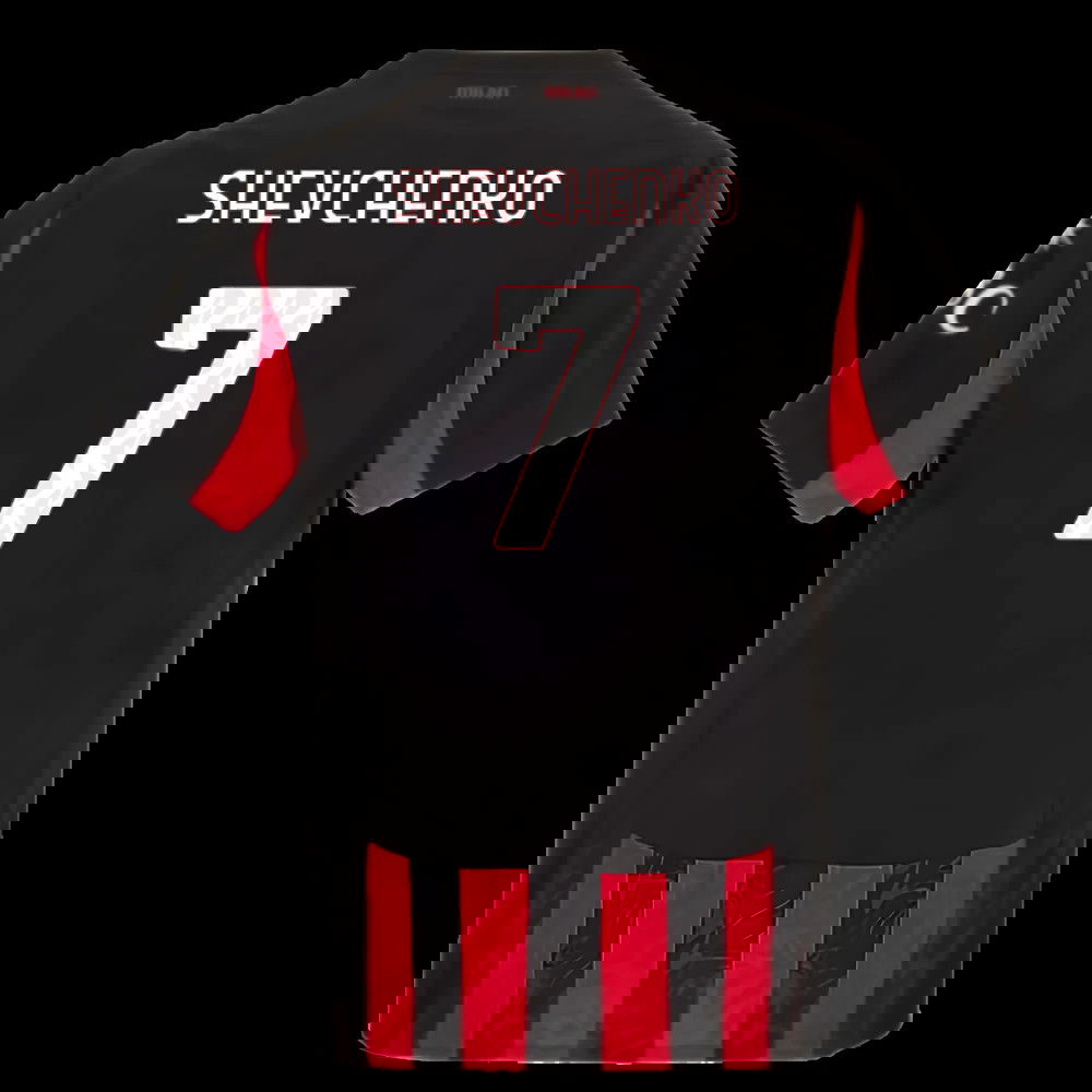 2025-2026 AC Milan Authentic Home Shirt (Shevchenko 7)