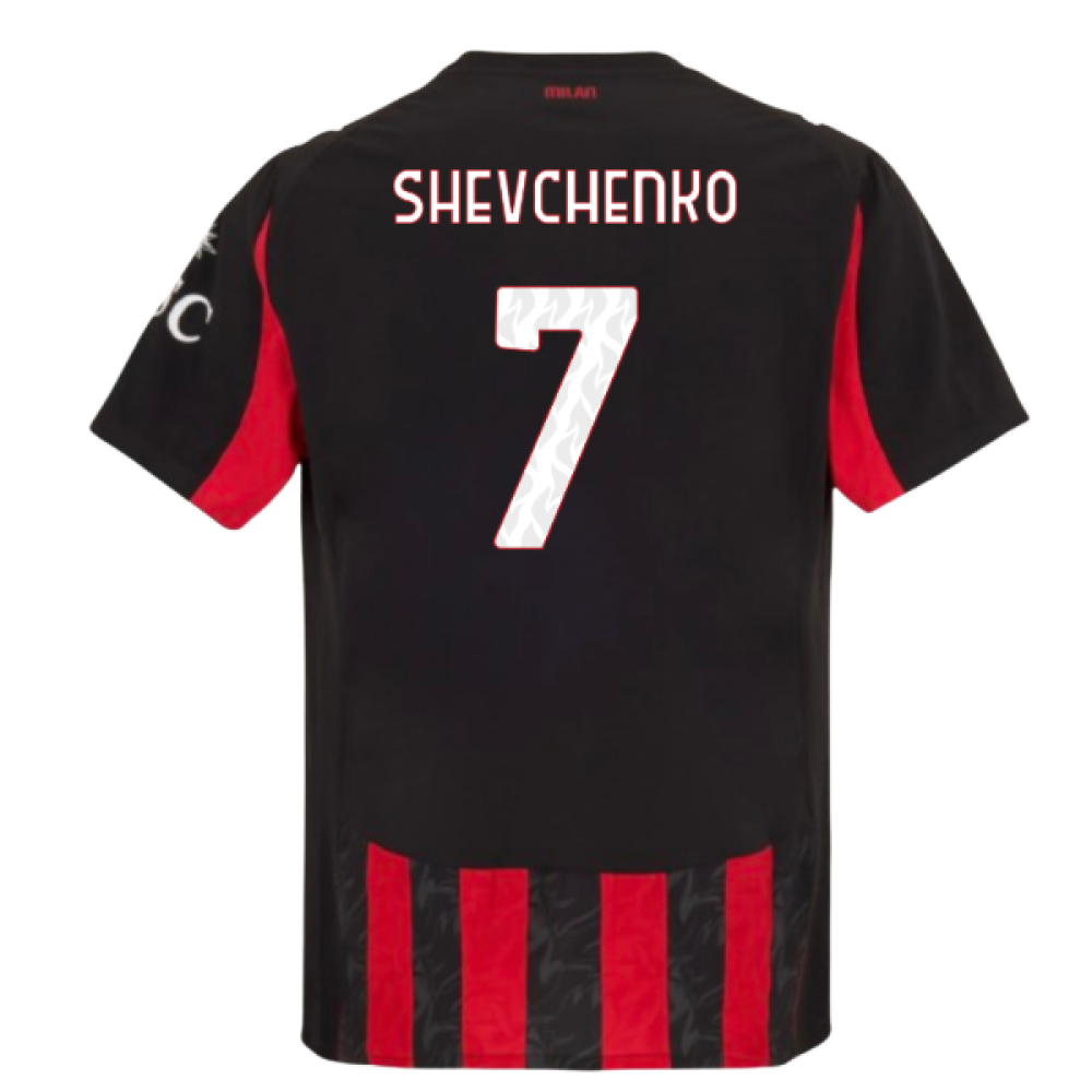 2025-2026 AC Milan Authentic Home Shirt (Shevchenko 7)