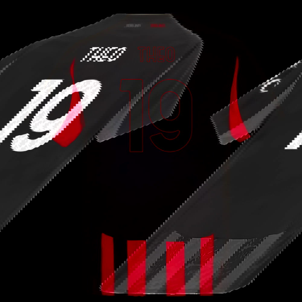 2025-2026 AC Milan Authentic Home Shirt (Theo 19)