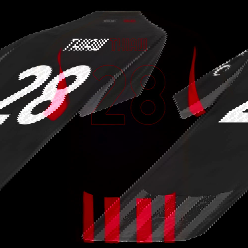 2025-2026 AC Milan Authentic Home Shirt (Thiaw 28)