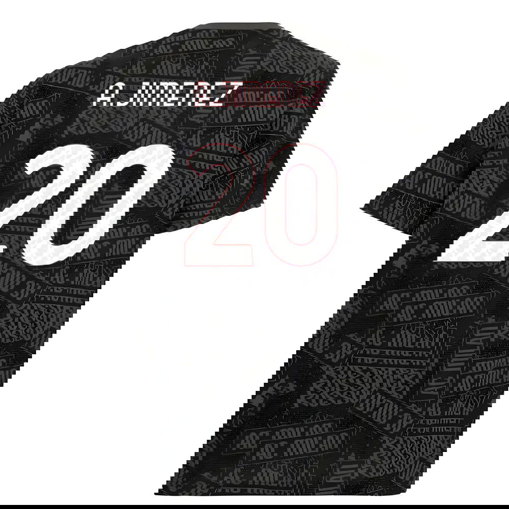 2025-2026 AC Milan ftblCulture Tee AOP (Black) (A.Jimenez 20)