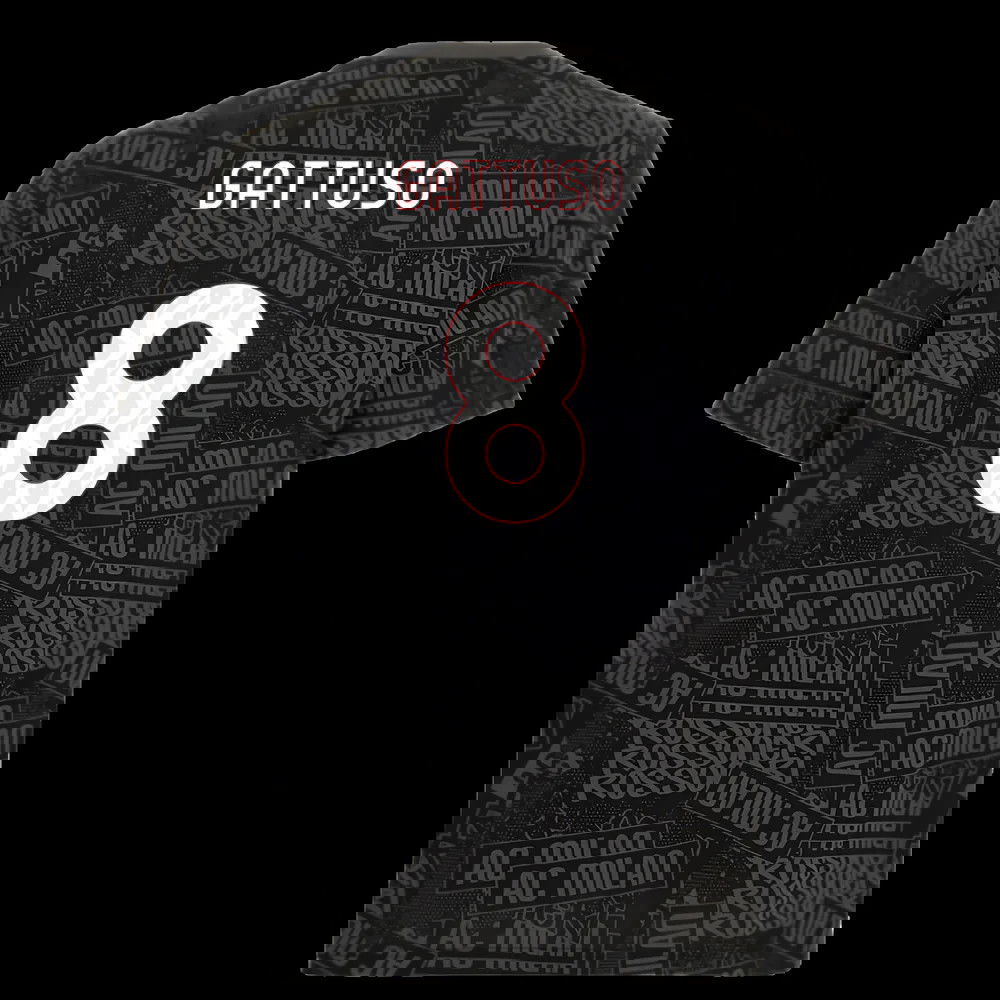 2025-2026 AC Milan ftblCulture Tee AOP (Black) (Gattuso 8)