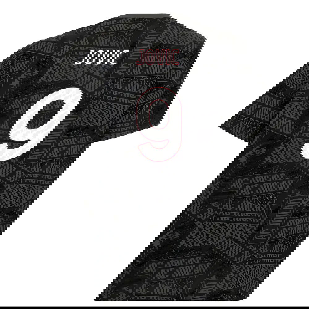 2025-2026 AC Milan ftblCulture Tee AOP (Black) (Jovic 9)