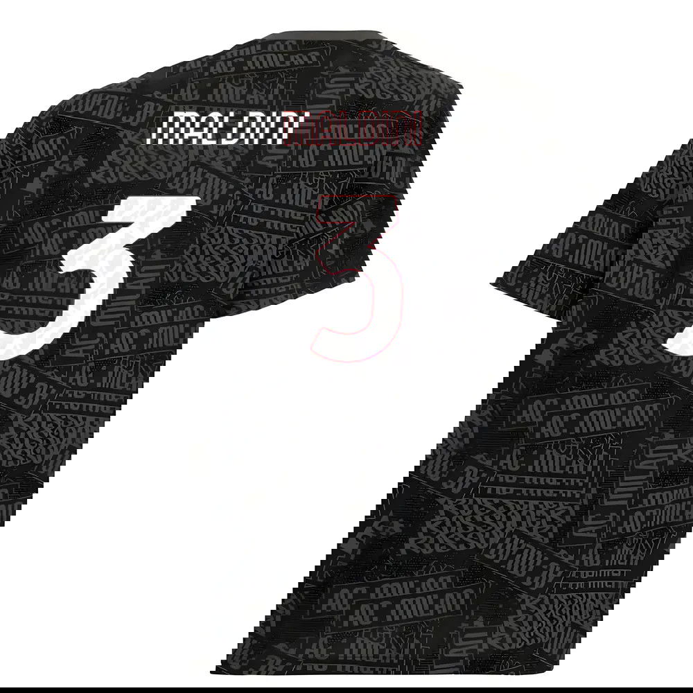 2025-2026 AC Milan ftblCulture Tee AOP (Black) (Maldini 3)