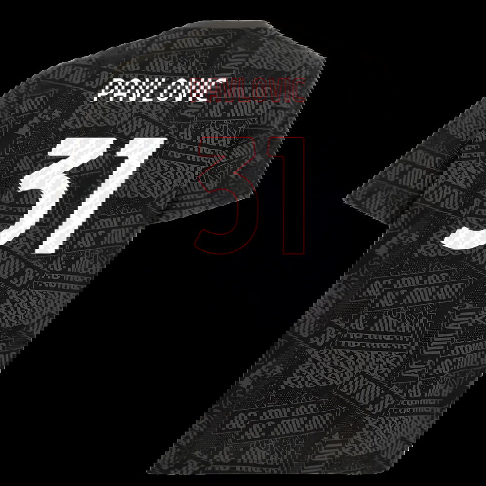 2025-2026 AC Milan ftblCulture Tee AOP (Black) (Pavlovic 31)