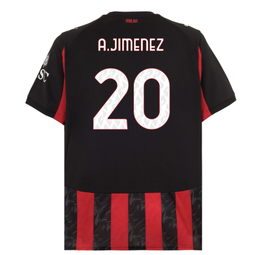 2025-2026 AC Milan Home Shirt (A.Jimenez 20)