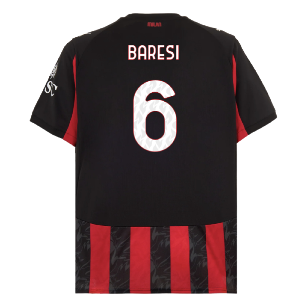 2025-2026 AC Milan Home Shirt (Baresi 6)
