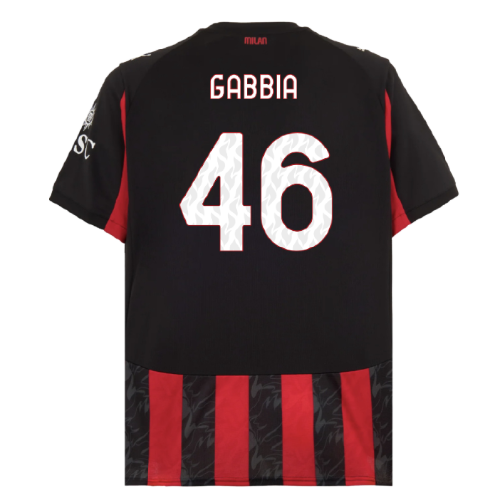 2025-2026 AC Milan Home Shirt (Gabbia 46)