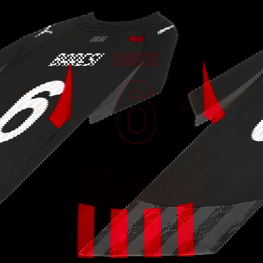 2025-2026 AC Milan Home Shirt (Kids) (Baresi 6)