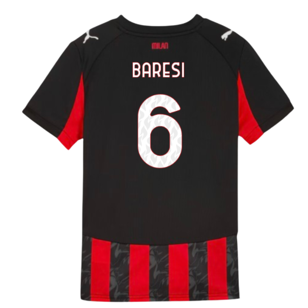 2025-2026 AC Milan Home Shirt (Kids) (Baresi 6)