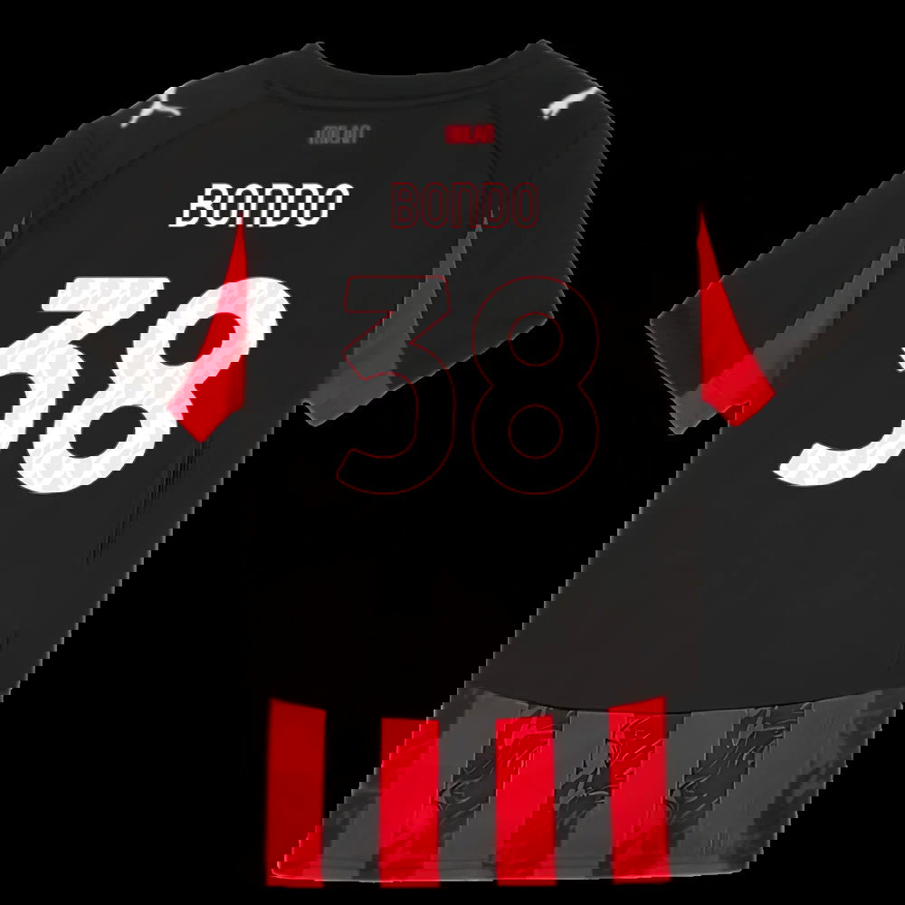 2025-2026 AC Milan Home Shirt (Kids) (Bondo 38)