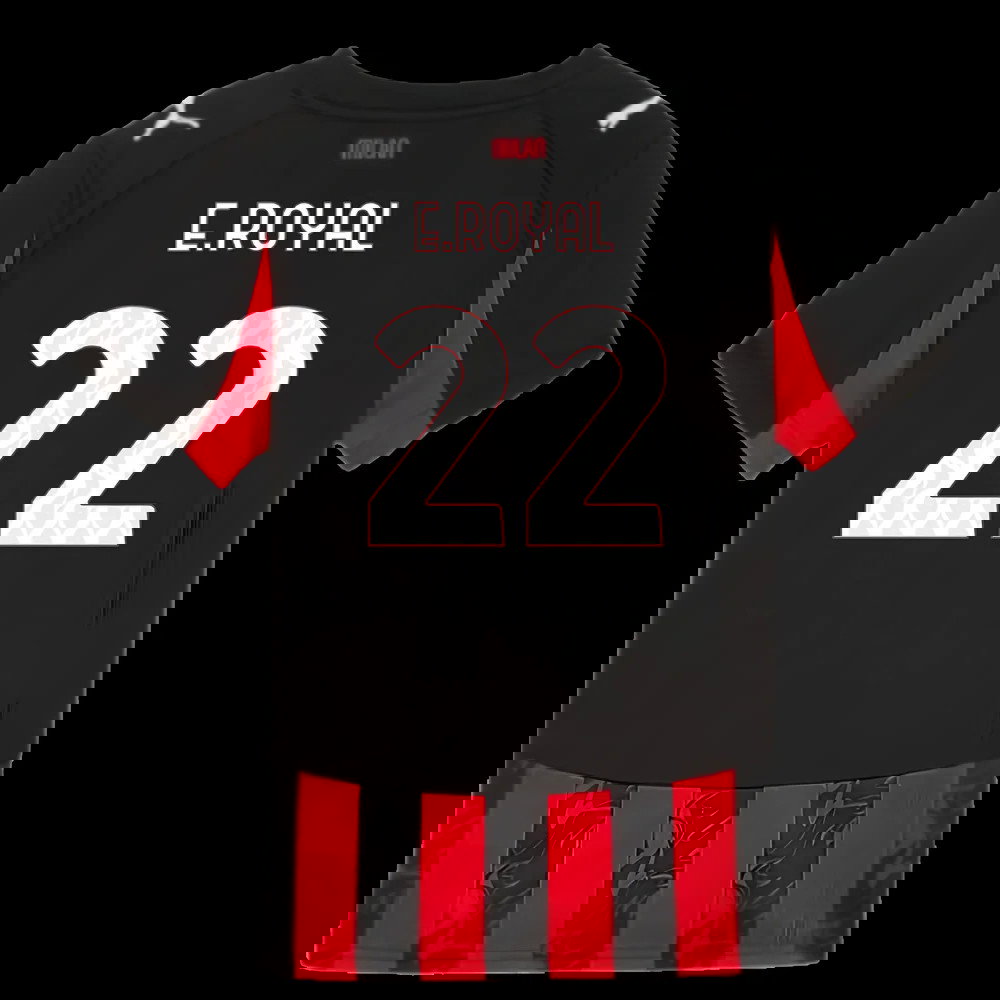 2025-2026 AC Milan Home Shirt (Kids) (E.Royal 22)