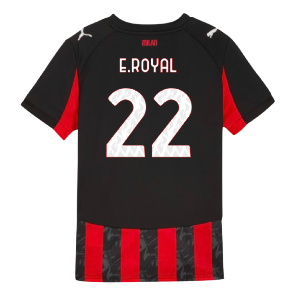 2025-2026 AC Milan Home Shirt (Kids) (E.Royal 22)