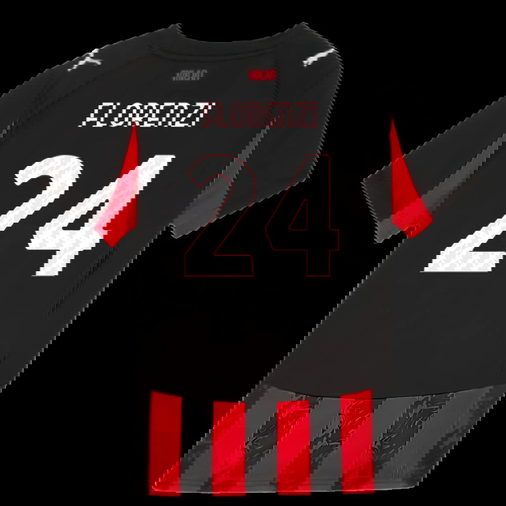 2025-2026 AC Milan Home Shirt (Kids) (Florenzi 24)