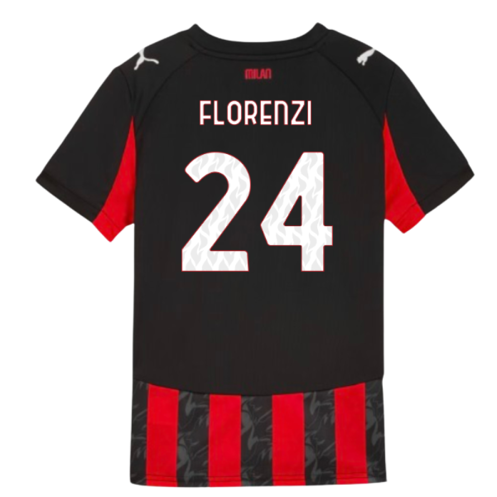 2025-2026 AC Milan Home Shirt (Kids) (Florenzi 24)