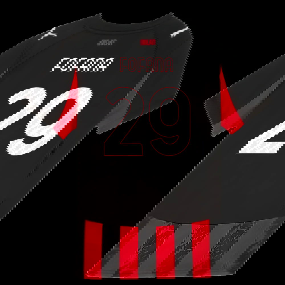 2025-2026 AC Milan Home Shirt (Kids) (Fofana 29)