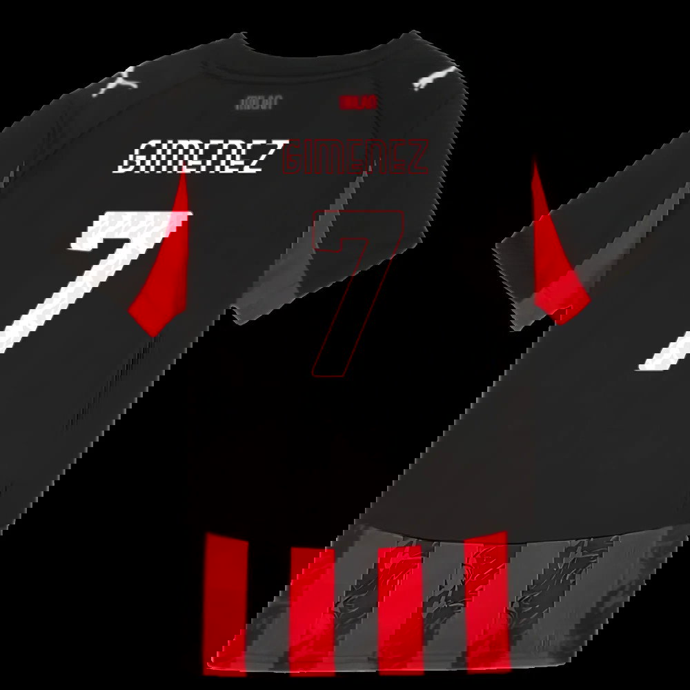 2025-2026 AC Milan Home Shirt (Kids) (Gimenez 7)