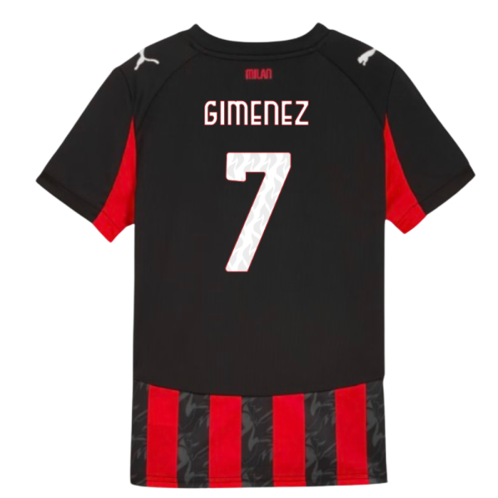 2025-2026 AC Milan Home Shirt (Kids) (Gimenez 7)