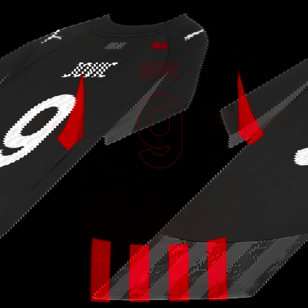 2025-2026 AC Milan Home Shirt (Kids) (Jovic 9)