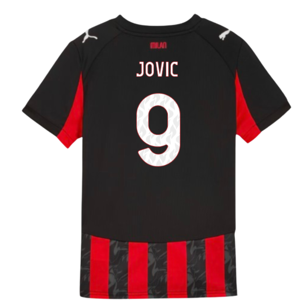 2025-2026 AC Milan Home Shirt (Kids) (Jovic 9)