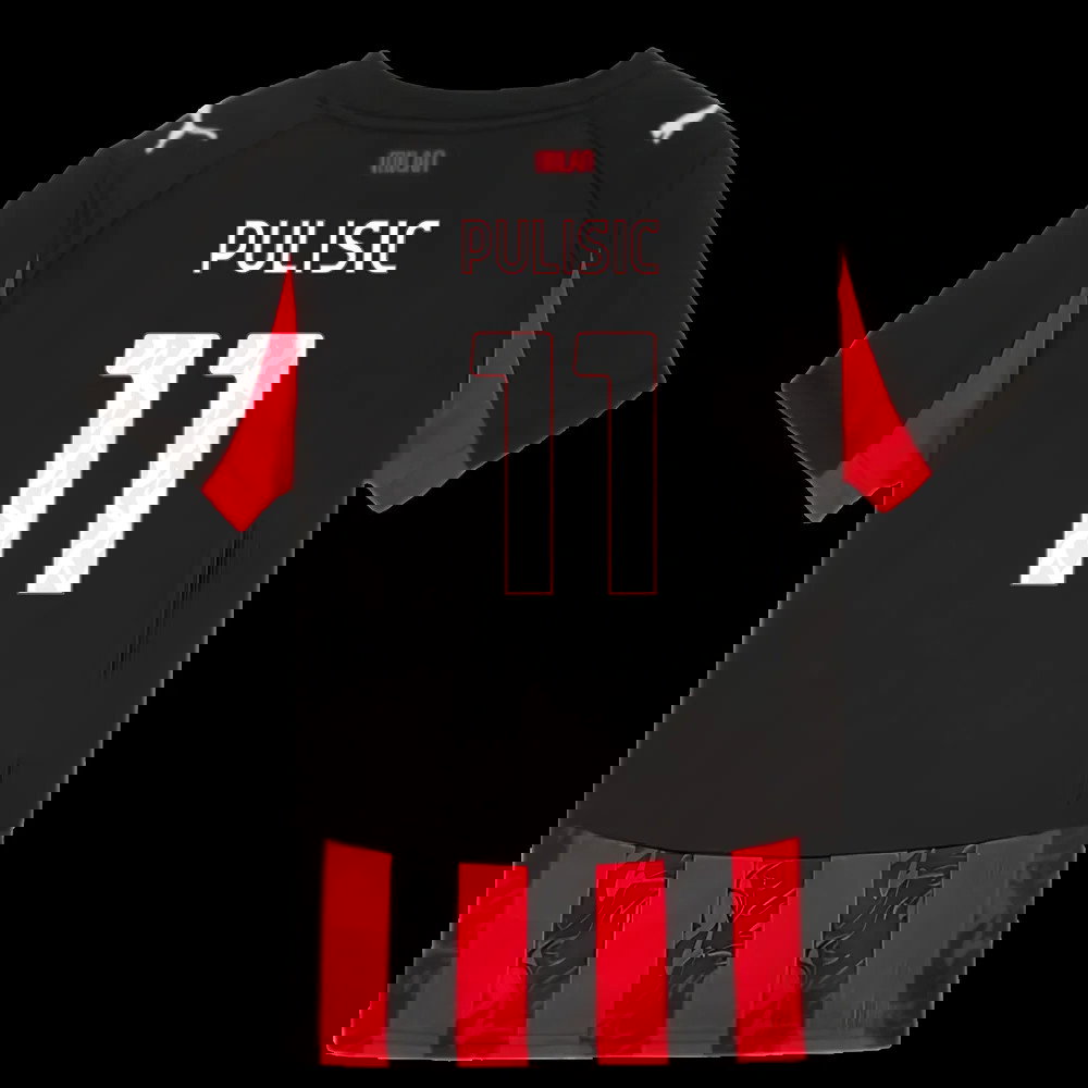 2025-2026 AC Milan Home Shirt (Kids) (Pulisic 11)