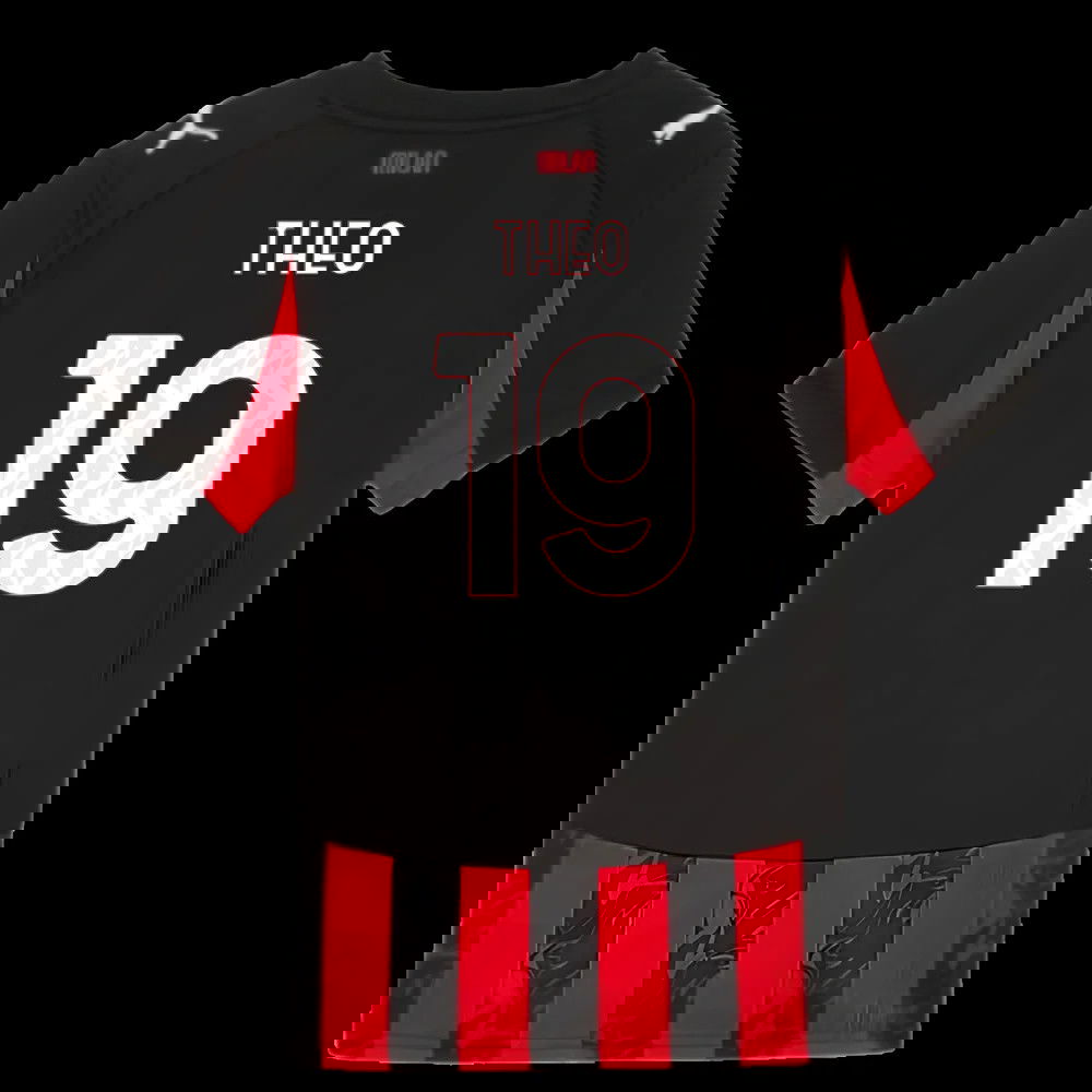 2025-2026 AC Milan Home Shirt (Kids) (Theo 19)